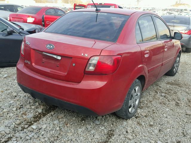 KNADH4A3XB6955878 - 2011 KIA RIO BASE ORANGE photo 4