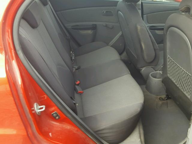 KNADH4A3XB6955878 - 2011 KIA RIO BASE ORANGE photo 6