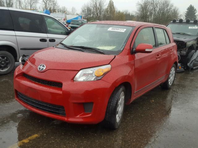 JTKKUPB4XD1035546 - 2013 TOYOTA SCION XD RED photo 2