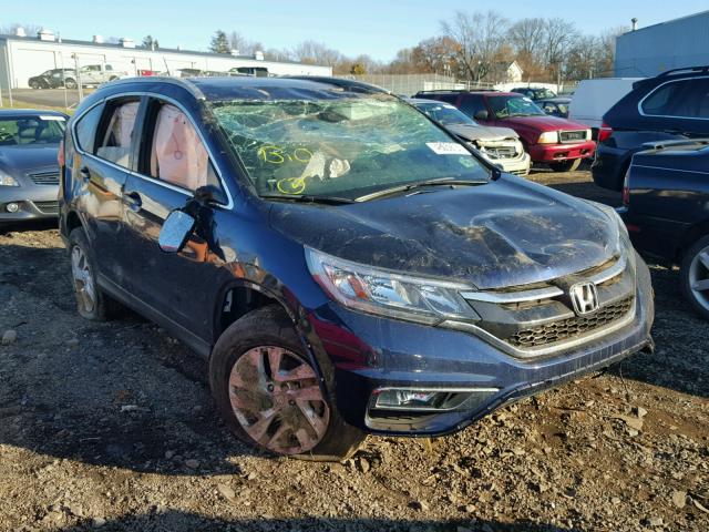 2HKRM4H73FH680931 - 2015 HONDA CR-V EXL BLUE photo 1