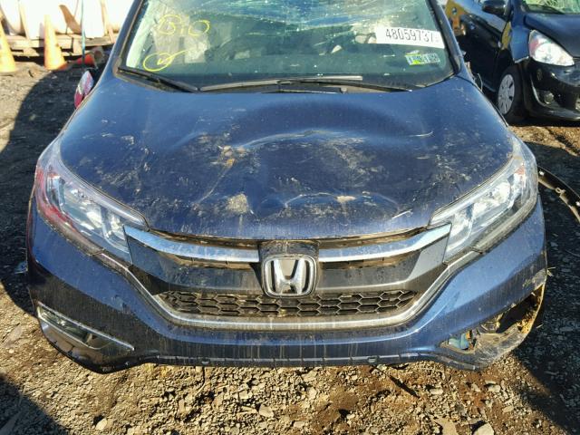 2HKRM4H73FH680931 - 2015 HONDA CR-V EXL BLUE photo 7