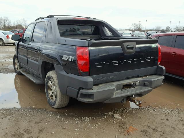 3GNEK12Z05G192595 - 2005 CHEVROLET AVALANCHE BLACK photo 3