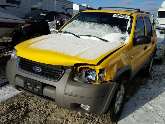 1FMYU04152KB43975 - 2002 FORD ESCAPE XLT YELLOW photo 2