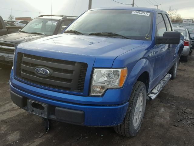 1FTEX1CW2AFD76186 - 2010 FORD F150 SUPER BLUE photo 2