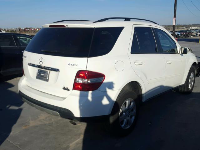 4JGBB86E67A153261 - 2007 MERCEDES-BENZ ML 350 WHITE photo 4