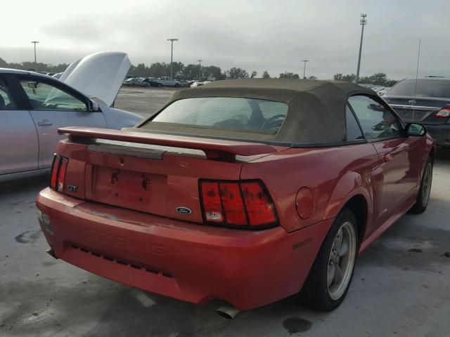 1FAFP45X32F105933 - 2002 FORD MUSTANG GT RED photo 4