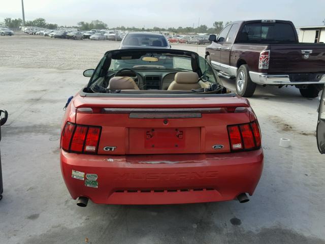 1FAFP45X32F105933 - 2002 FORD MUSTANG GT RED photo 9