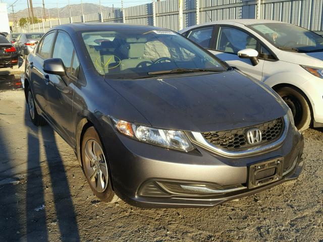 19XFB2F50DE045522 - 2013 HONDA CIVIC LX GRAY photo 1