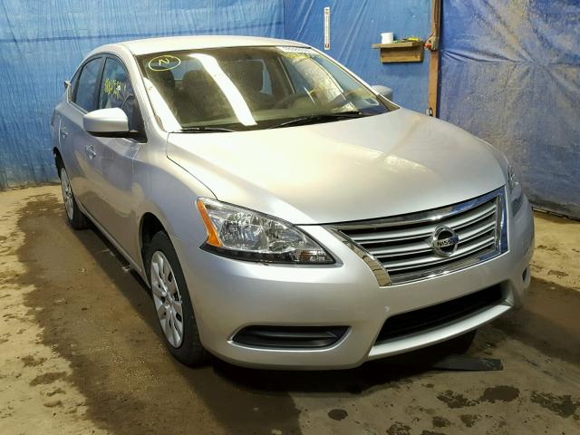 3N1AB7AP1FY379949 - 2015 NISSAN SENTRA S SILVER photo 1