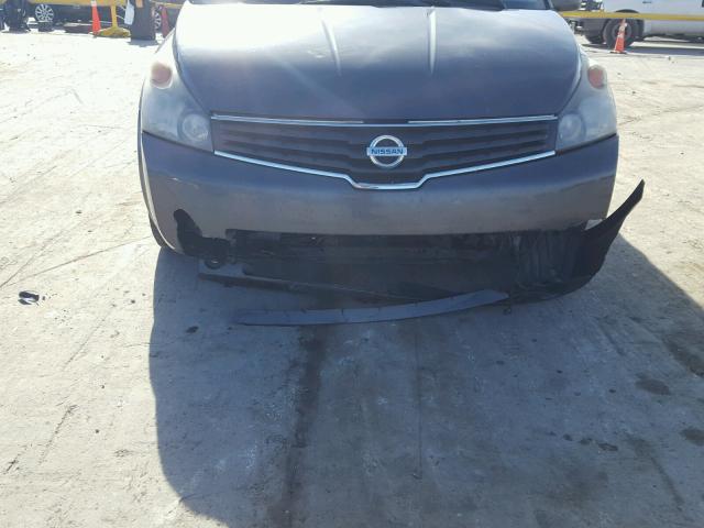 5N1BV28U78N122992 - 2008 NISSAN QUEST S GRAY photo 9