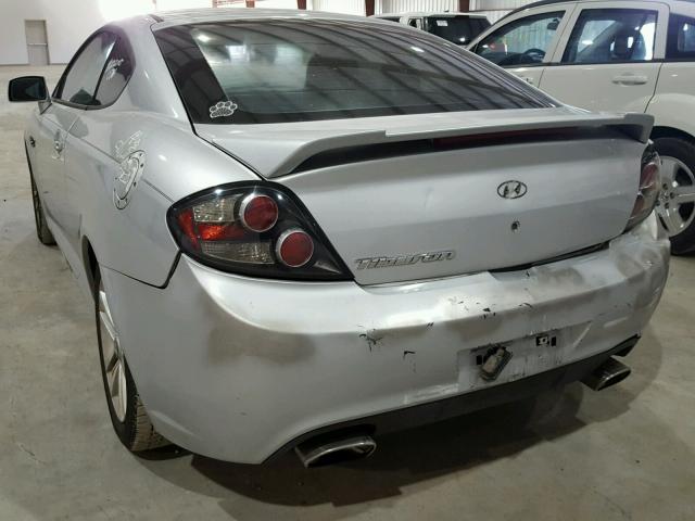 KMHHM66DX7U246525 - 2007 HYUNDAI TIBURON GS SILVER photo 3