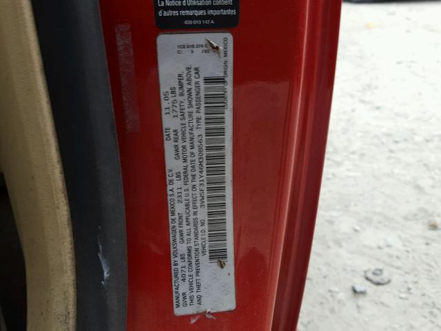 3VWSF31Y46M308563 - 2006 VOLKSWAGEN NEW BEETLE Qırmızı foto 10