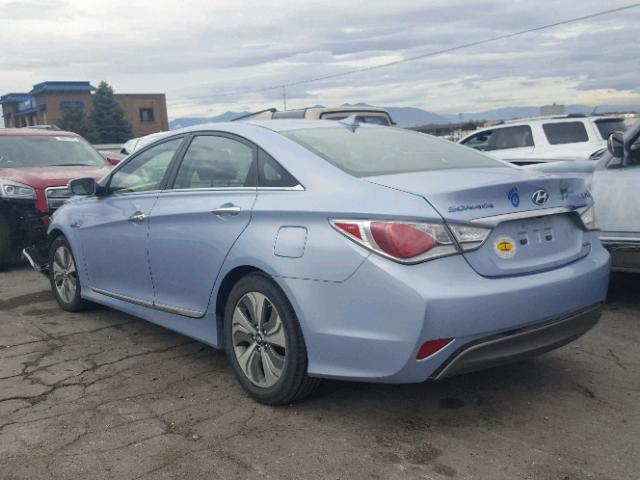 KMHEC4A47DA089101 - 2013 HYUNDAI SONATA HYB BLUE photo 3