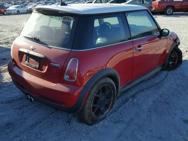 WMWRE33555TL13436 - 2005 MINI COOPER S RED photo 4