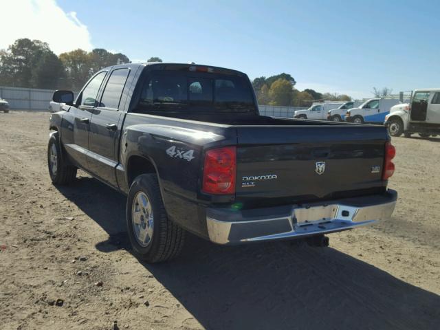 1D7HW48JX6S695497 - 2006 DODGE DAKOTA QUA BLACK photo 3