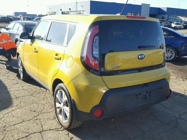 KNDJP3A52F7188905 - 2015 KIA SOUL + YELLOW photo 3