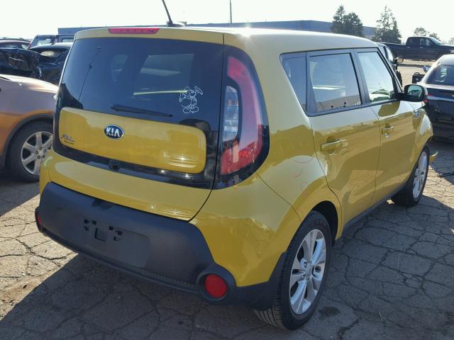 KNDJP3A52F7188905 - 2015 KIA SOUL + YELLOW photo 4