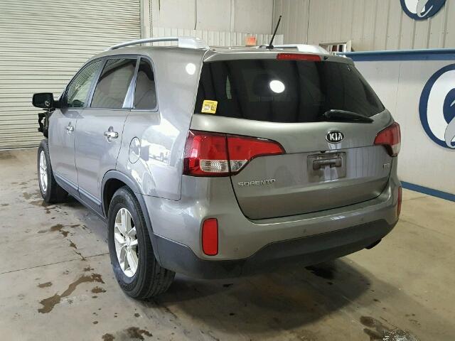 5XYKT3A65FG569787 - 2015 KIA SORENTO LX GRAY photo 3