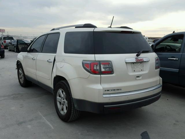 1GKKRPKD1DJ262962 - 2013 GMC ACADIA SLE WHITE photo 3