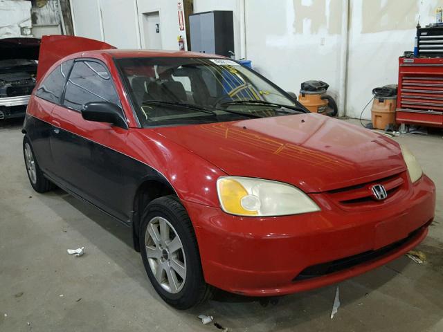 1HGEM22552L097505 - 2002 HONDA CIVIC LX TWO TONE photo 1