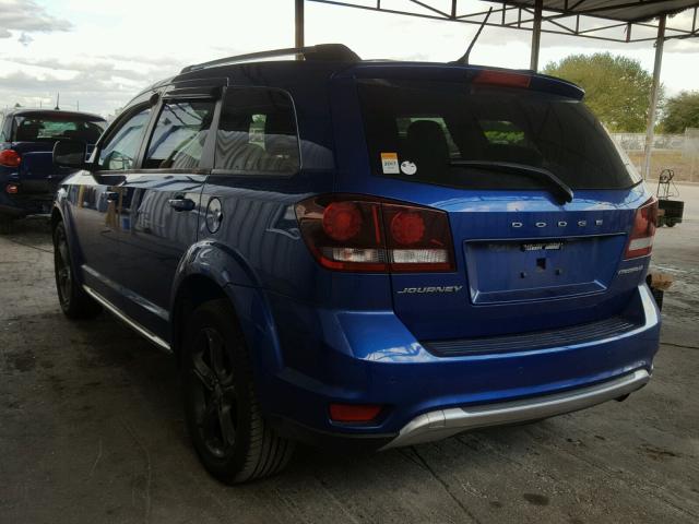 3C4PDCGB6FT659577 - 2015 DODGE JOURNEY CR BLUE photo 3