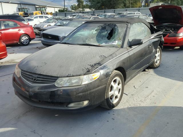 2T1FF28P32C596557 - 2002 TOYOTA CAMRY SOLA BLACK photo 2