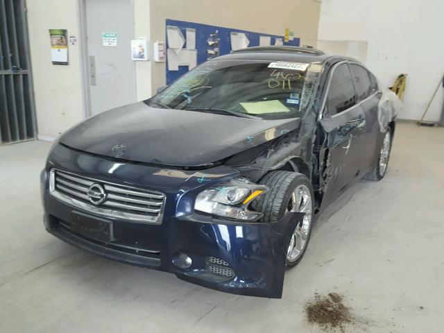 1N4AA5AP3EC462011 - 2014 NISSAN MAXIMA S BLUE photo 2