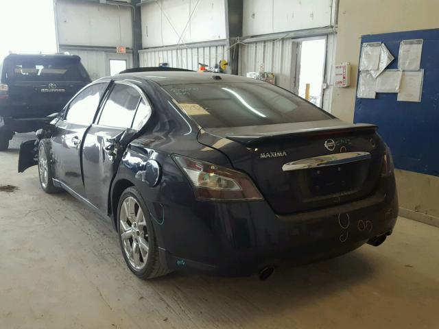 1N4AA5AP3EC462011 - 2014 NISSAN MAXIMA S BLUE photo 3