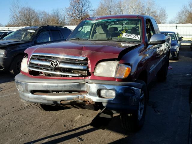 5TBBT4410YS056645 - 2000 TOYOTA TUNDRA ACC MAROON photo 2