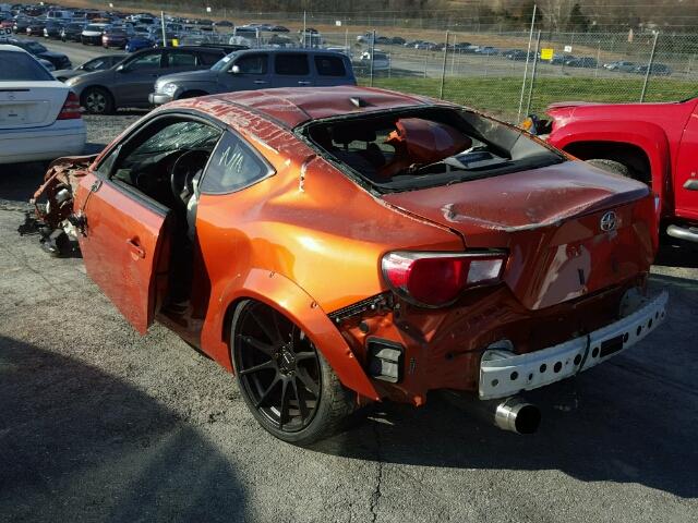 JF1ZNAA18D1725101 - 2013 TOYOTA SCION FR-S ნარინჯისფერი ფოტო 3