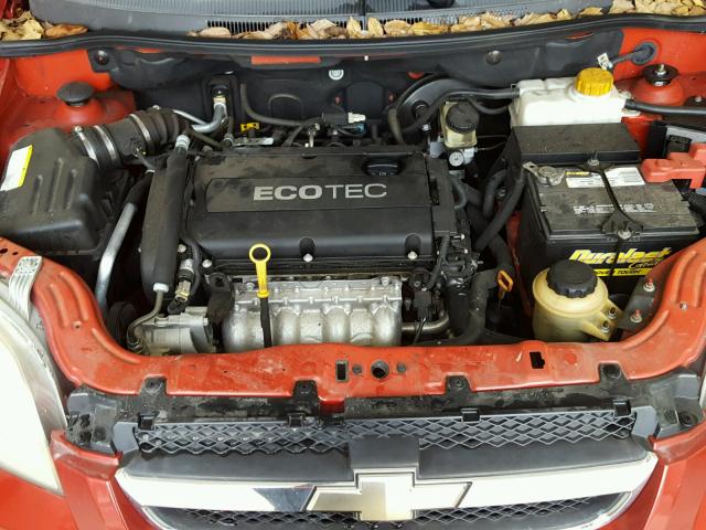 KL1TD5DE3AB123731 - 2010 CHEVROLET AVEO LS BURGUNDY photo 7