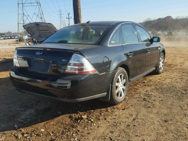 1FAHP24W08G169971 - 2008 FORD TAURUS SEL BLACK photo 4