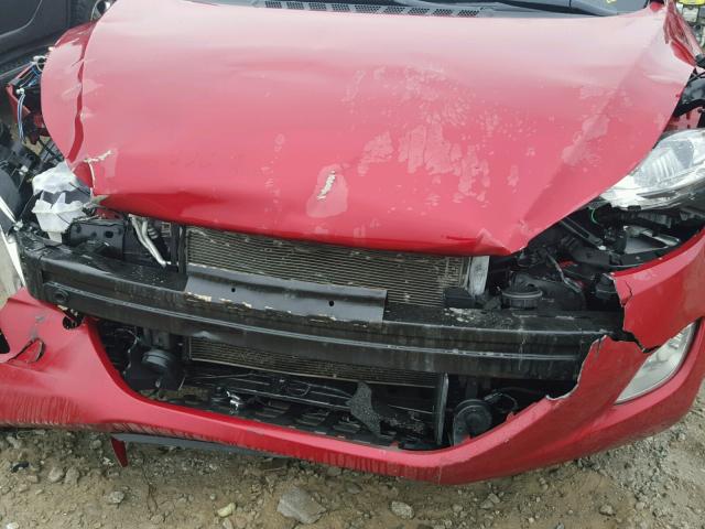 KMHDH4AE4CU265489 - 2012 HYUNDAI ELANTRA GL RED photo 9