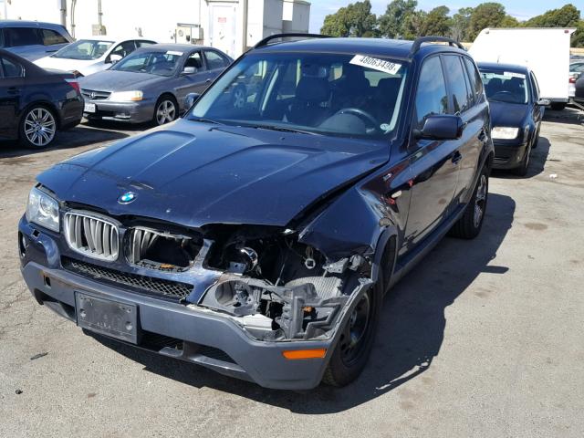 WBXPC93469WJ28698 - 2009 BMW X3 XDRIVE3 BLACK photo 2