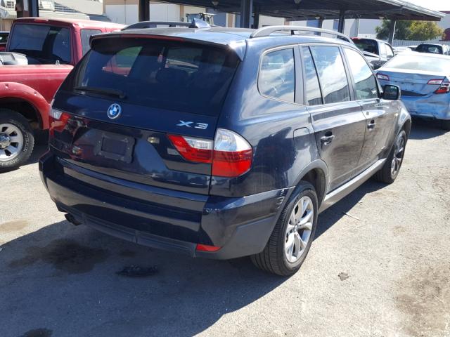 WBXPC93469WJ28698 - 2009 BMW X3 XDRIVE3 BLACK photo 4