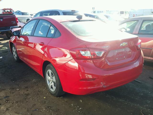 3G1BC5SM1HS562130 - 2017 CHEVROLET CRUZE LS RED photo 3