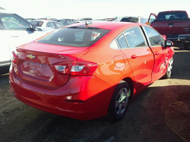 3G1BC5SM1HS562130 - 2017 CHEVROLET CRUZE LS RED photo 4