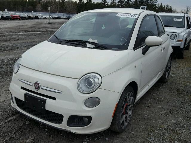 3C3CFFBRXDT512095 - 2013 FIAT 500 SPORT WHITE photo 2