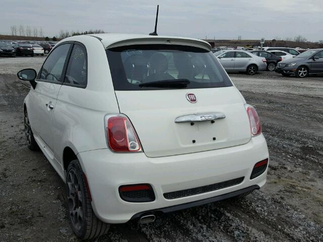 3C3CFFBRXDT512095 - 2013 FIAT 500 SPORT WHITE photo 3