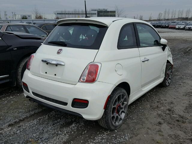 3C3CFFBRXDT512095 - 2013 FIAT 500 SPORT WHITE photo 4