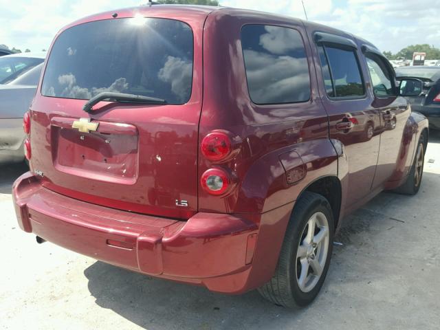 3GNDA13DX8S599567 - 2008 CHEVROLET HHR LS Burdeos foto 4