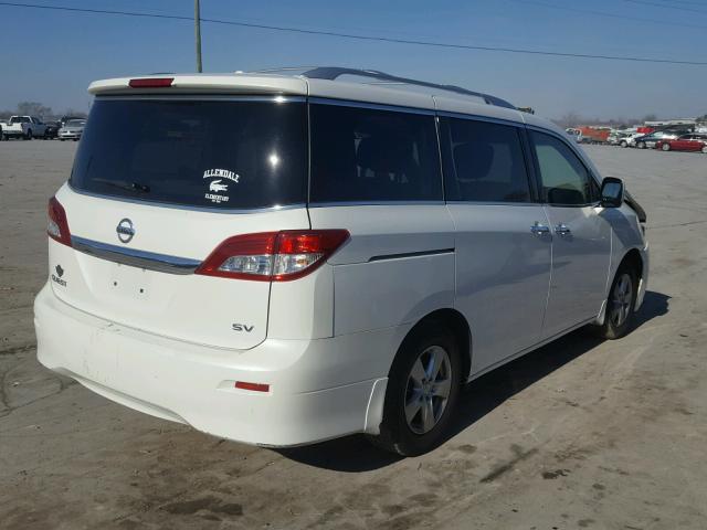 JN8AE2KP5D9062351 - 2013 NISSAN QUEST S WHITE photo 4