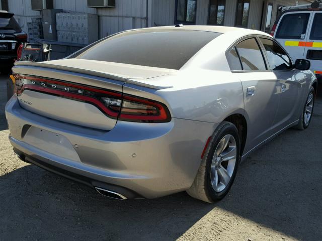 2C3CDXBG3FH806072 - 2015 DODGE CHARGER SE SILVER photo 4