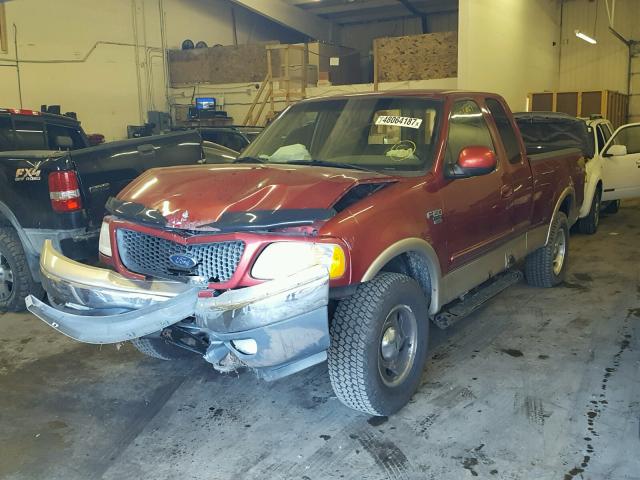 2FTRX18L0YCA66057 - 2000 FORD F150 RED photo 2