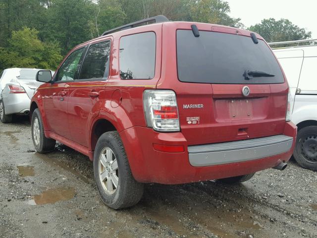 4M2CN8B75AKJ22991 - 2010 MERCURY MARINER RED photo 3