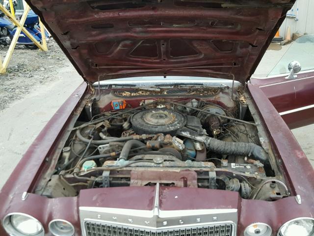 SS22N7R321247 - 1977 CHRYSLER CORDOBA MAROON photo 7