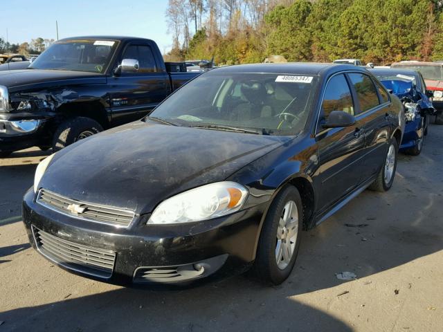 2G1WG5EK2B1276838 - 2011 CHEVROLET IMPALA LT BLACK photo 2