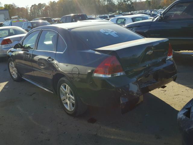 2G1WG5EK2B1276838 - 2011 CHEVROLET IMPALA LT BLACK photo 3