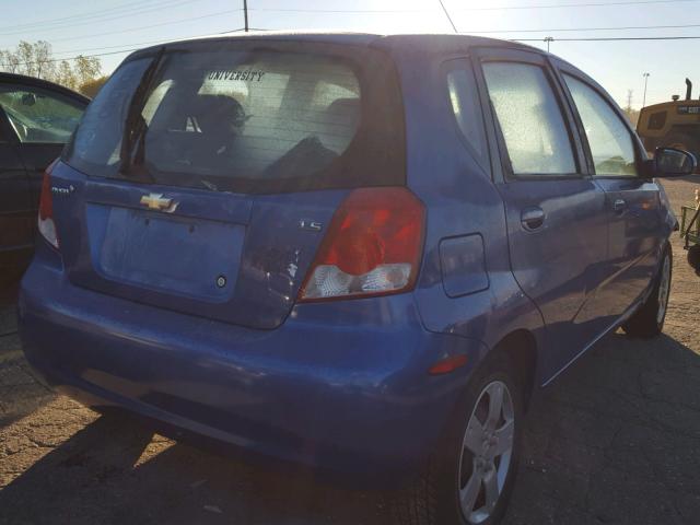 KL1TD666X8B189229 - 2008 CHEVROLET AVEO BASE Көк фото 4