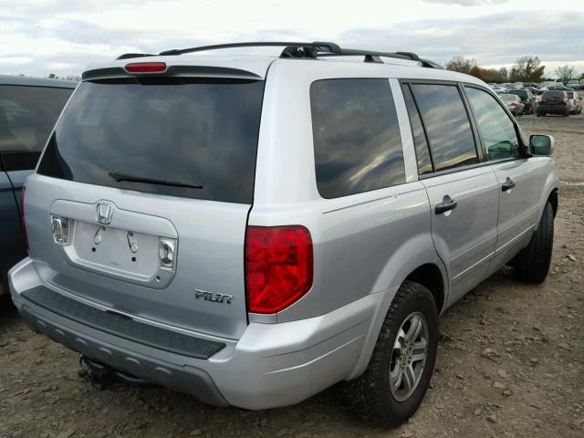 5FNYF18465B061733 - 2005 HONDA PILOT EX SILVER photo 4